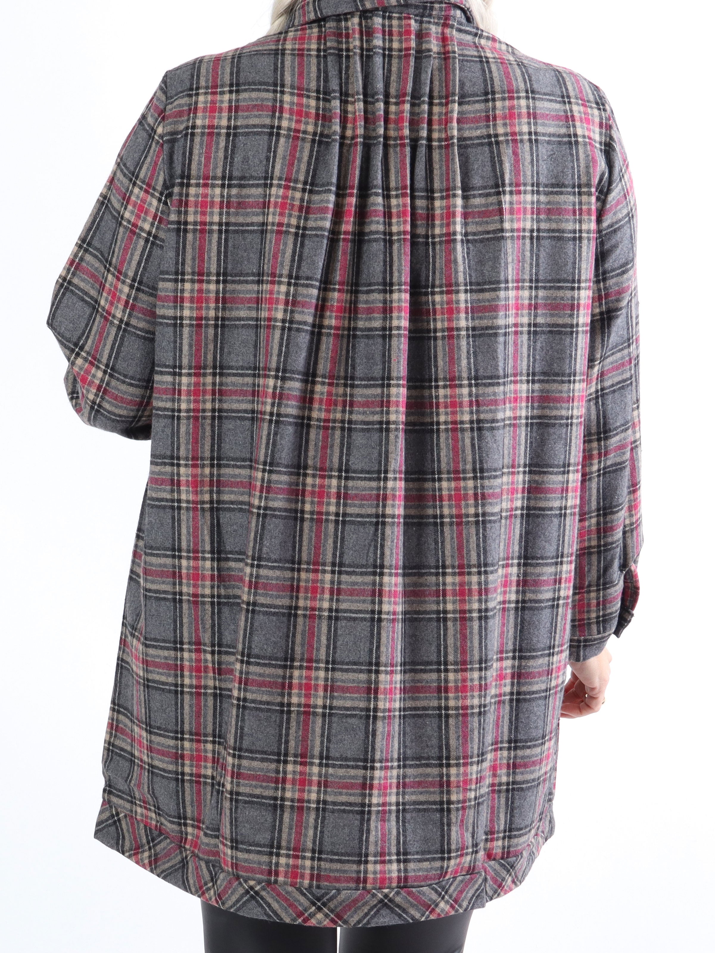 Sandra - Mjuk rutig skjorta i ull